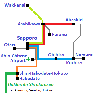 JR network in Hokkaido