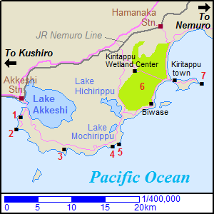 Map around Akkeshi and Kiritappu