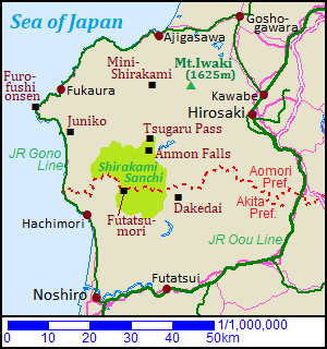 Map around JR Gono Line