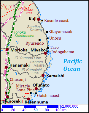 Map of Sanriku Coast