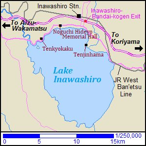 Map of Lake Inawashiro