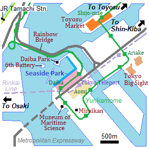 Map of Odaiba