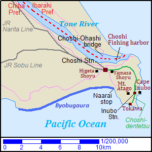 Map of Choshi