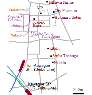 Map of Kawagoe city