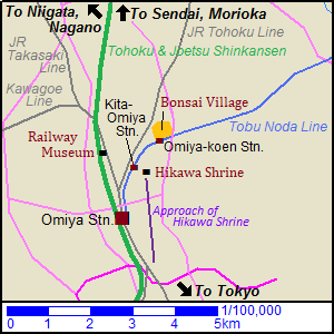 Map around Omiya