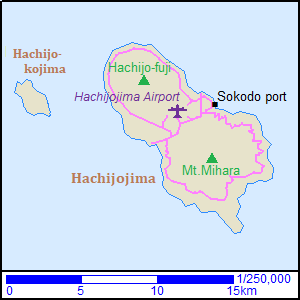 Map of Hachijojima