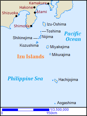 Map of Izu Islands