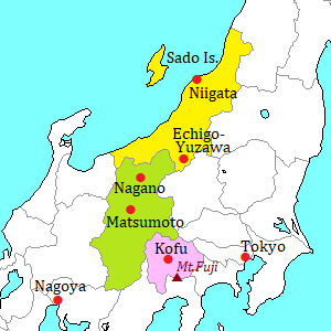 Koshin-etsu area map