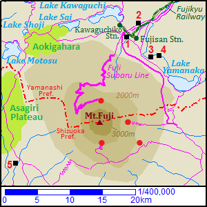 Map of Mount Fuji