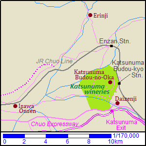 Map of Koshu city