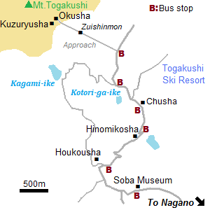Map of Togakushi Shrine