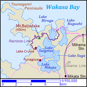 Map of Mikata-goko lakes