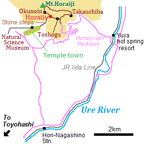 Map of Horaiji