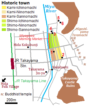 Map of Takayama