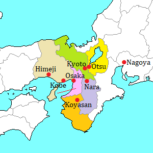 Kansai area map