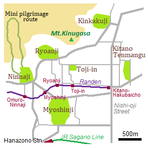 Map of Rakusai