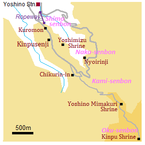 Map of Yoshinoyama