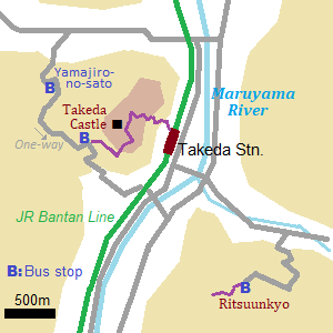 Map of Takeda Castle