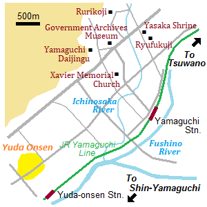 Map of Yamaguchi city
