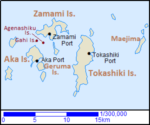 Map of Kerama Islands