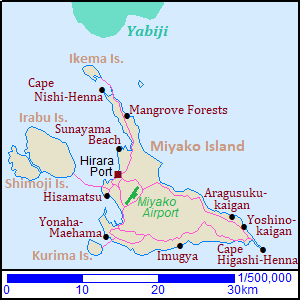 Map of Miyako Island