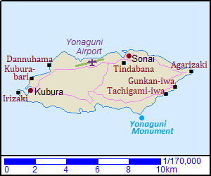 Map of Yonaguni Island