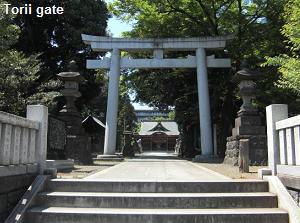 Torii gate, which is the gate to the sacred area of Shinto shrine