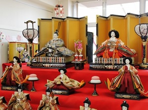 Decorated Hina Dolls for Doll Festival