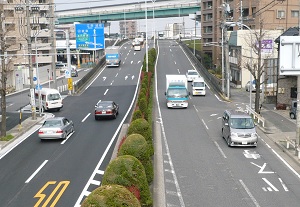 In Japan cars must keep to the left side