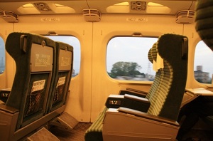 The seats of Green Car