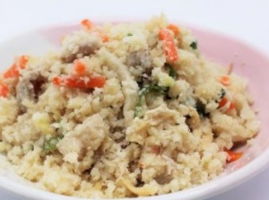 A dish of Okara and vegetable