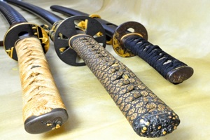 Shaft and handguard of Japanese sword