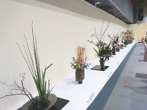 An exhibition of flower arrangement