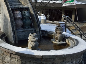 Statues of Kappa in Jozankei