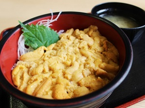 Unidon (Bowl of rice topped with sea urchin)