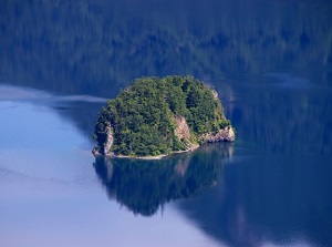 An island in Lake Mashu