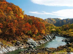 Autumn leaves around Kamui-kotan