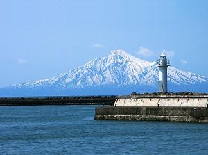 Mt.Rishiri in Rishiri island from Cape Noshappu