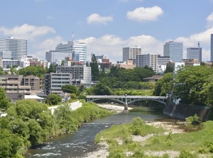 Hirose River in Sendai city