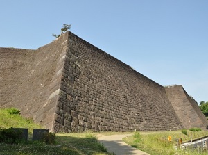 Stone wall of Sendai Castle