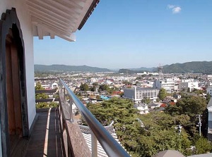 A view from Shiroishi Castle
