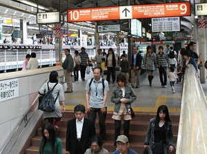 Platform of Tokaido Line in Tokyo station