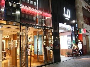Shops along Ginza Street