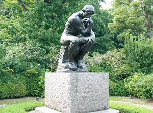 Rodin's The Thinker in the garden