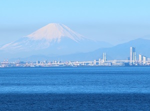 View of Yokohama at Umi-hotaru in winter
