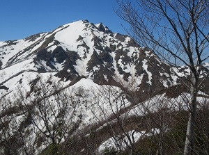 Mount Tanigawa in early spring