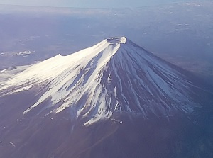 Mount Fuji from airplane