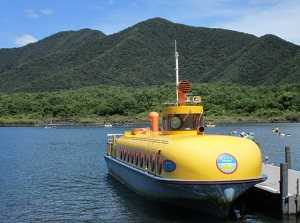 Pleasure boat of Lake Motosu