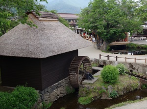 A water mill in Oshino-hakkai