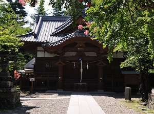 Kaiko Shrine on the ruin of castle tower